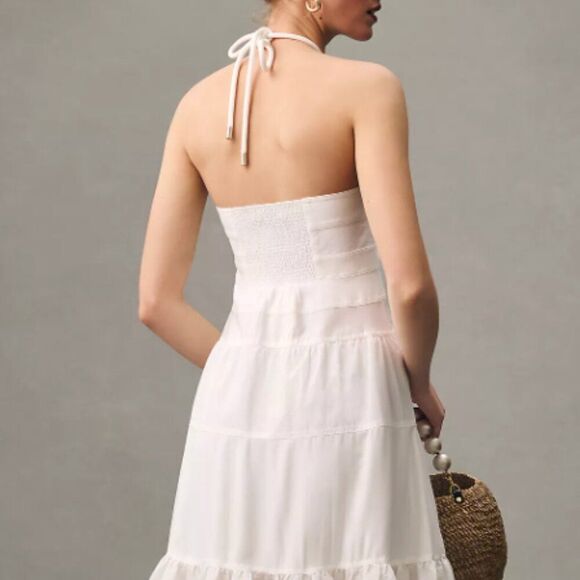 Mare Mare x Anthropologie White Halter Maxi Dress in Size XL - Picture 4 of 12